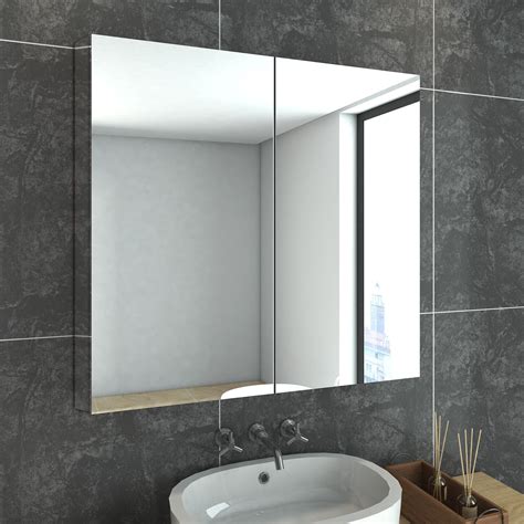 stainless steel mirrored bathroom cabinets uk|metal bathroom cabinet with mirror.